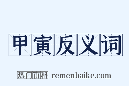 甲寅反义词是什么意思的图片